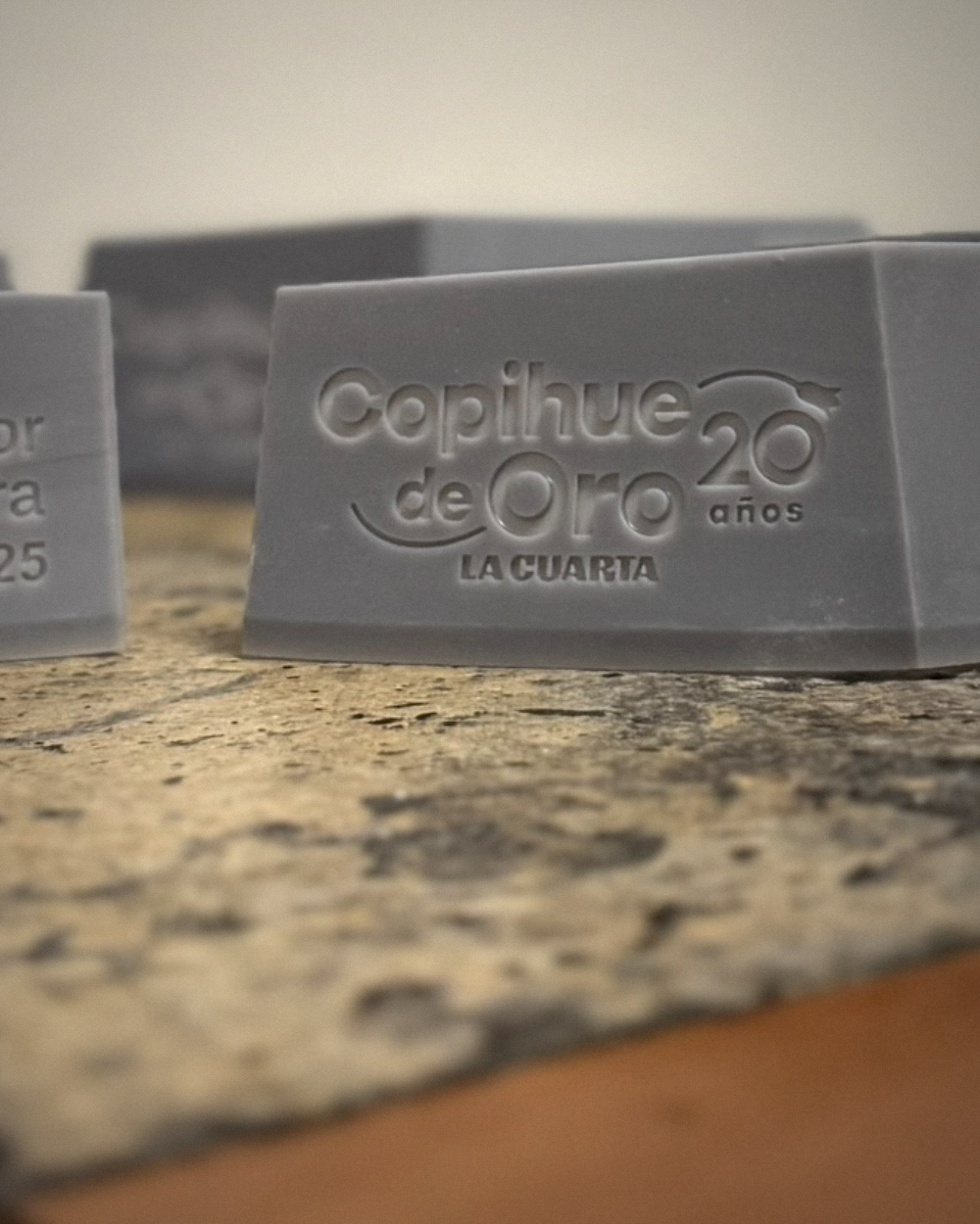Estatuillas Copihue de Oro impresas en 3D - Colaboración Artifice3D